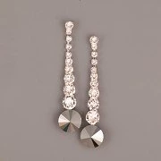 Náušnice VIRTUALITA  Rivoli Swarovski Elements 10mm - rhodiováno