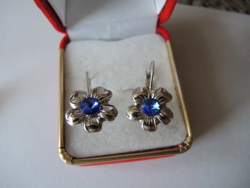 Náušnice Květinka Rivoli Swarovski Elements 6mm - rhodiováno