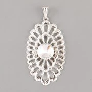 BOHO STYL PŘÍVĚSEK  Rivoli Swarovski 10mm - rhodium