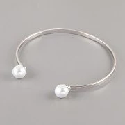 Náramek VERY OPEN  PERLY Swarovski - rhodium