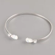 Náramek VERY OPEN  SLZIČKY Swarovski 10mm - rhodium