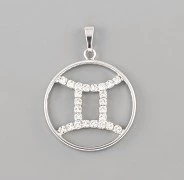 Znamení zvěrokruhu BLÍŽENCI - přívěsek s kamínky Swarovski