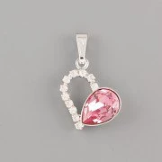 Přívěsek SRDCE FOR YOU Rhodiovaný