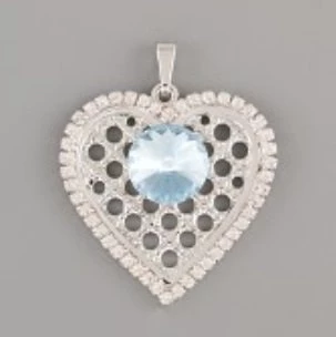 Přívěsek SRDCE Z LÁSKY Rhodiovaný