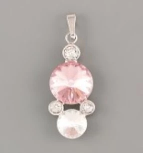 Přívěsek HONEY zdobí Rivoli Swarovski 8 a 12mm - rhodiováno