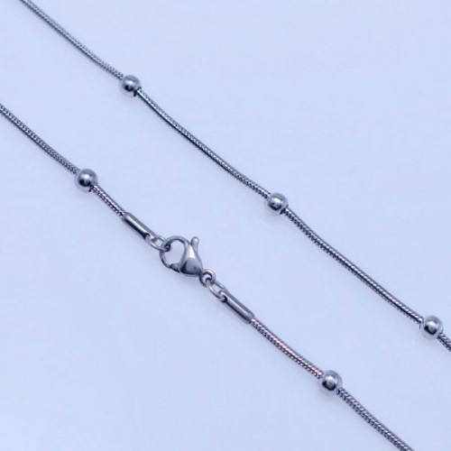 Řetízek z chirurgické oceli lanko 1,5mm s kuličkami