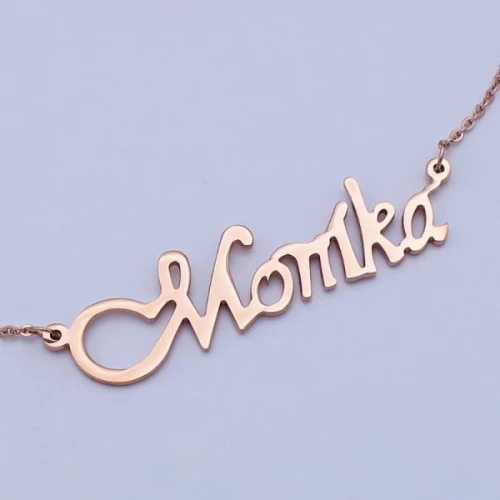 Přívěsek jméno- MONIKA gold rose