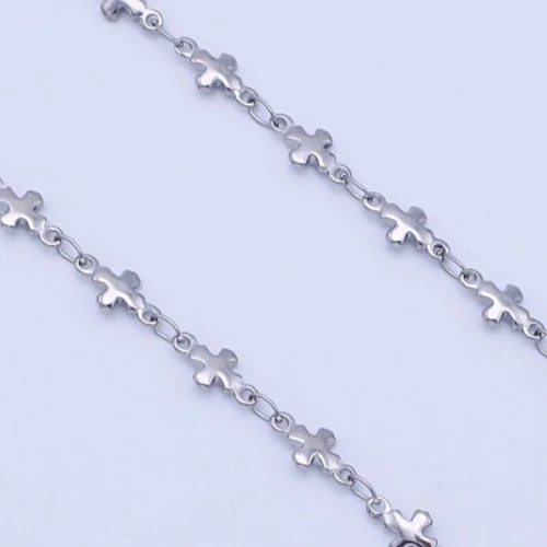 Náramek z chirurgické oceli křížky 4mm