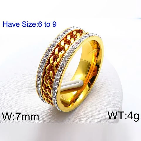 Zlacený prsten z chirurgické oceli > varianta vel.54