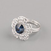 Prsten ANDULA Rivoli Swarovski 8mm - rhodiováno