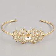 Náramek CASTLE zdobí Rivoli SWAROVSKI 8mm - pozlaceno