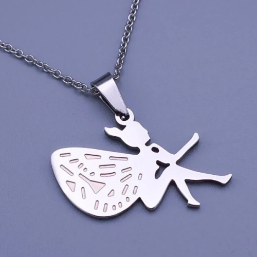 Přívěsek z chirurgické oceli - Andělka 20mm