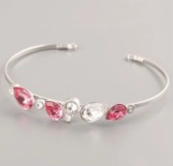 Náramek SLZIČKOVÝ zdobí Slzičky Swarovski - rhodium