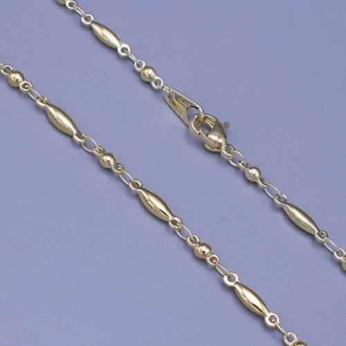 Zlacený náramek z chirurgické oceli válečky