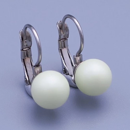 Dětské náušnice Swarovski perle 8mm > varianta Zelenkavé