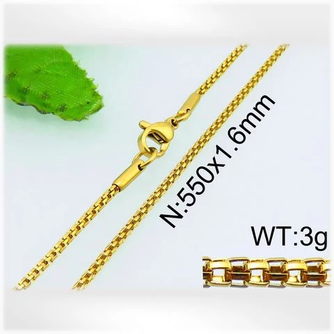 Zlacený řetízek z chirurgické oceli