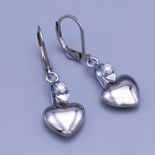 Náušnice srdíčka 10mm z chirurgické oceli