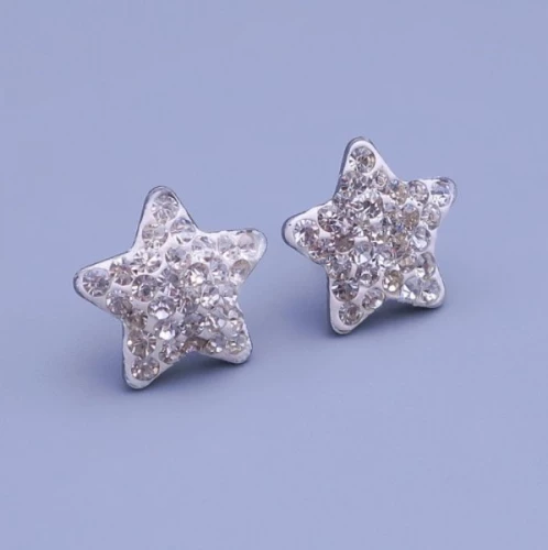 Náušnice z chirurgické oceli hvězdičky 14mm