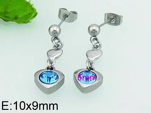 Náušnice z chirurgické oceli > varianta Modrá