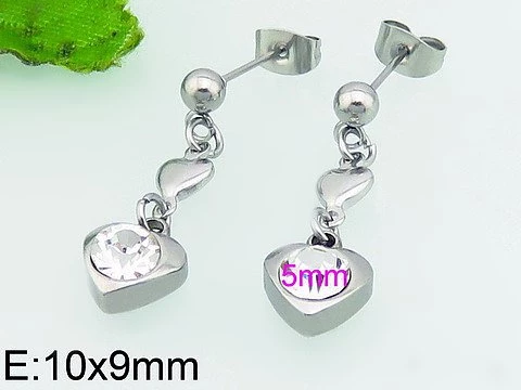 Náušnice z chirurgické oceli > varianta Crystal