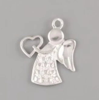 Přívěsek ANDĚL SE SRDÍČKEM - Ag925 rhodium