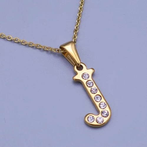 Zlacená písmena z chirurgické oceli > varianta J