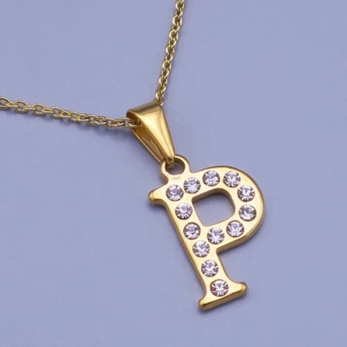 Zlacená písmena z chirurgické oceli > varianta P