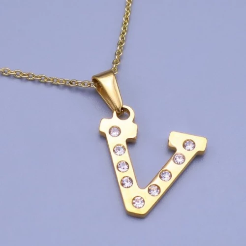 Zlacená písmena z chirurgické oceli > varianta V