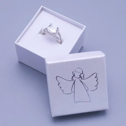 Krabička na šperky s andělíčkem 5x5cm