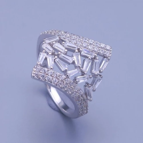 Luxusní stříbrný 925 prsten se zirkony vel. 53,55