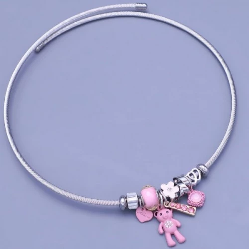 Luxusní Náhrdelník z chirurgické oceli s přívěsky