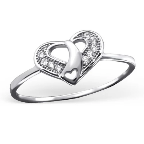 Prsten Srdeční - Stříbro 925 > varianta 57