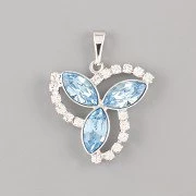 Přívěsek VĚTRNÍČEK zdobí Navetty Swarovski - rhodium