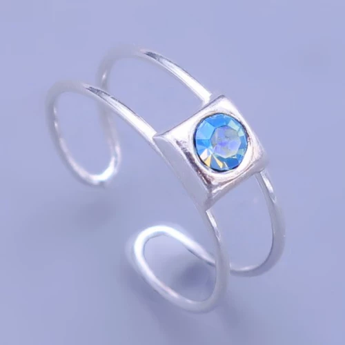 Stříbrný prstýnek na nohu 925-1000 výběr barev > varianta AB Crystal měnící