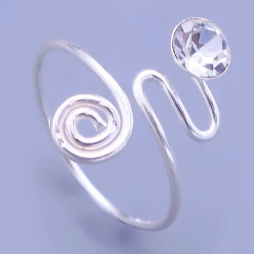 Stříbrný prstýnek na nohu 925-1000 výběr barev > varianta Crystal