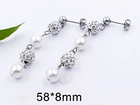 Náušnice z chirurgické oceli perličky