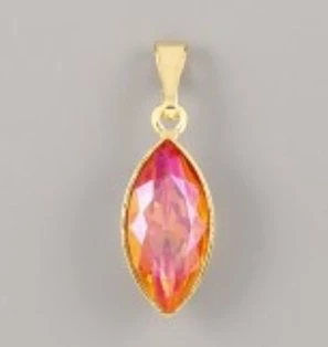 Přívěsek zdobí NAVETTE Swarovski 15mm - pozlaceno