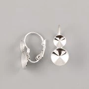 Náušnice zdobí Rivoli Swarovski 6 + 8mm - rhodium