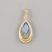 Přívěsek ELSA zdobí Navette Swarovski 10mm - pozlaceno