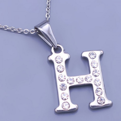 Písmeno H se zirkony z chirurgické oceli > varianta H