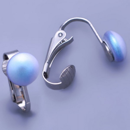 Náušnice klipsy Swarovski perle - výběr barev > varianta Modrá
