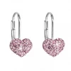 Další: Dívčí stříbrné náušnice srdíčka s krystaly Crystals from Swarovski®, Rose > varianta Růžové