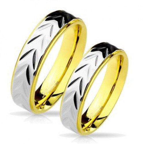 Ocelové snubní prsteny - pár