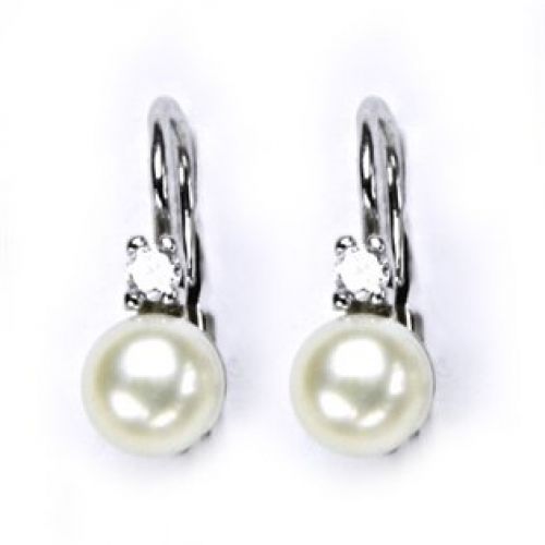 Stříbrné náušnice přírodní perly 5,5 mm