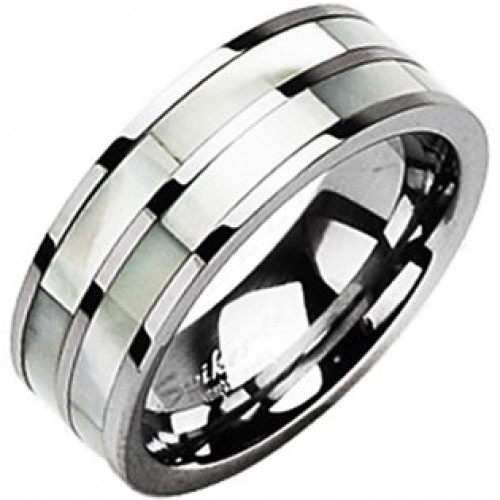 Wolframový prsten, šíře 8 mm Vhodný pro muže > varianta 59