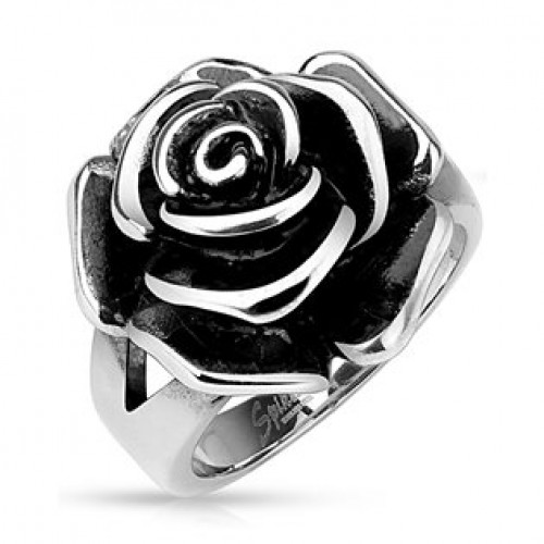 Ocelový prsten růže > varianta 50