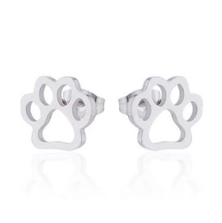 Ocelové náušnice tlapky