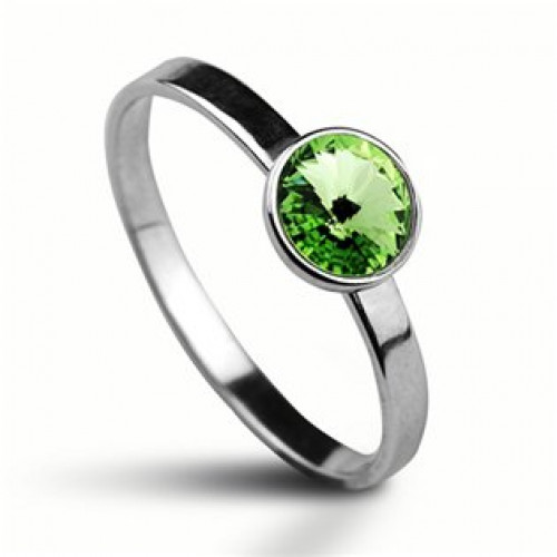 Stříbrný prsten s kamenem Crystals from Swarovski® > varianta 48