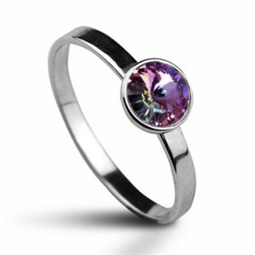 Stříbrný prsten s kamenem Crystals from SWAROVSKI®, > varianta 46