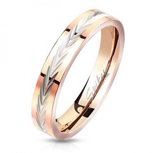 Zlacený ocelový prsten > varianta 50